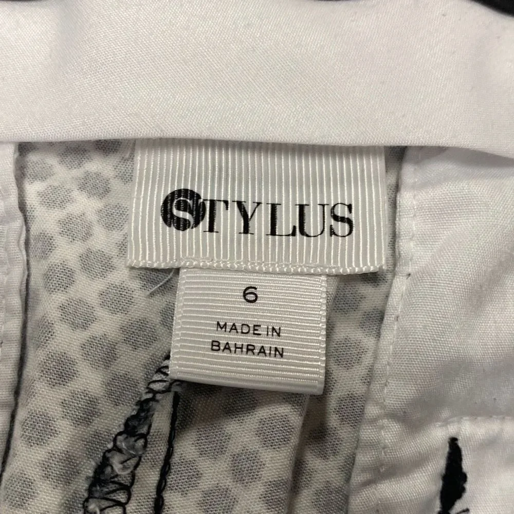 Stylus Black & White Crop Dress Pants Size 6